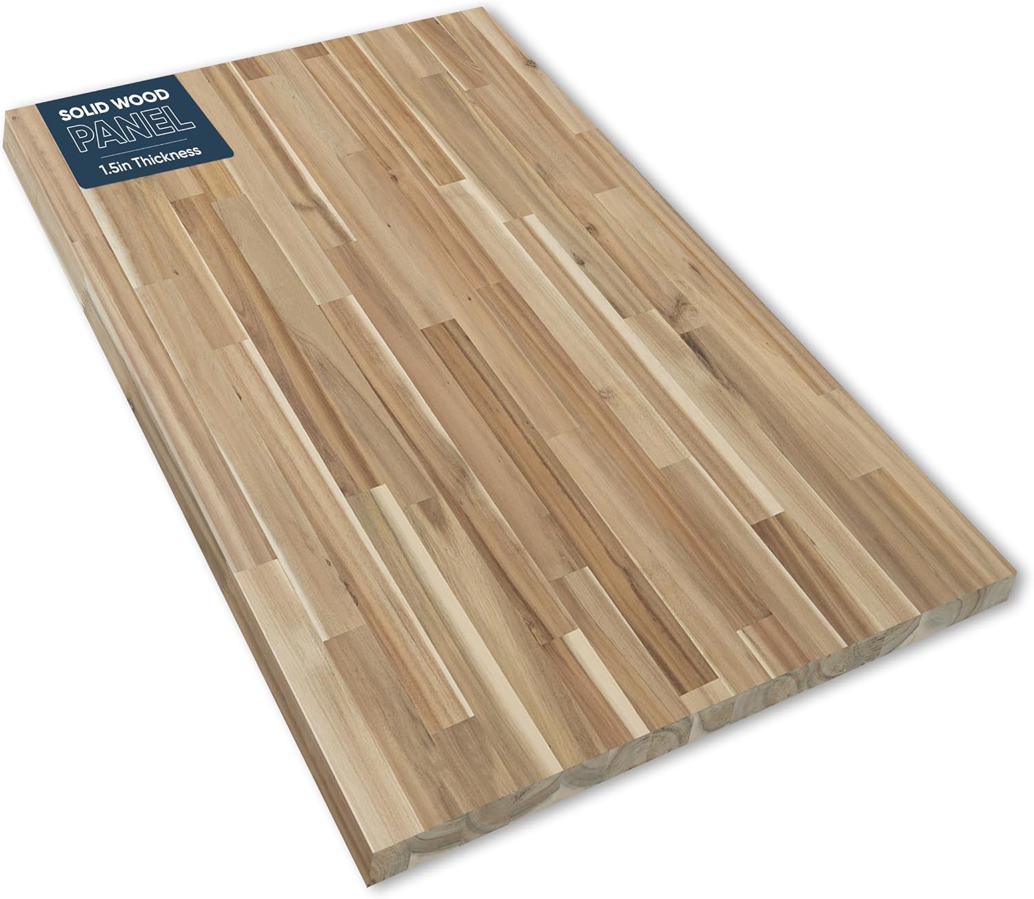 36''L x 25''W x 1.5''Th Acacia Solid Wood Butcher Block Countertop, Butcher Block Table Top for DIY Washer Dryer/Island/Kitchen Countertop (Unfinished)