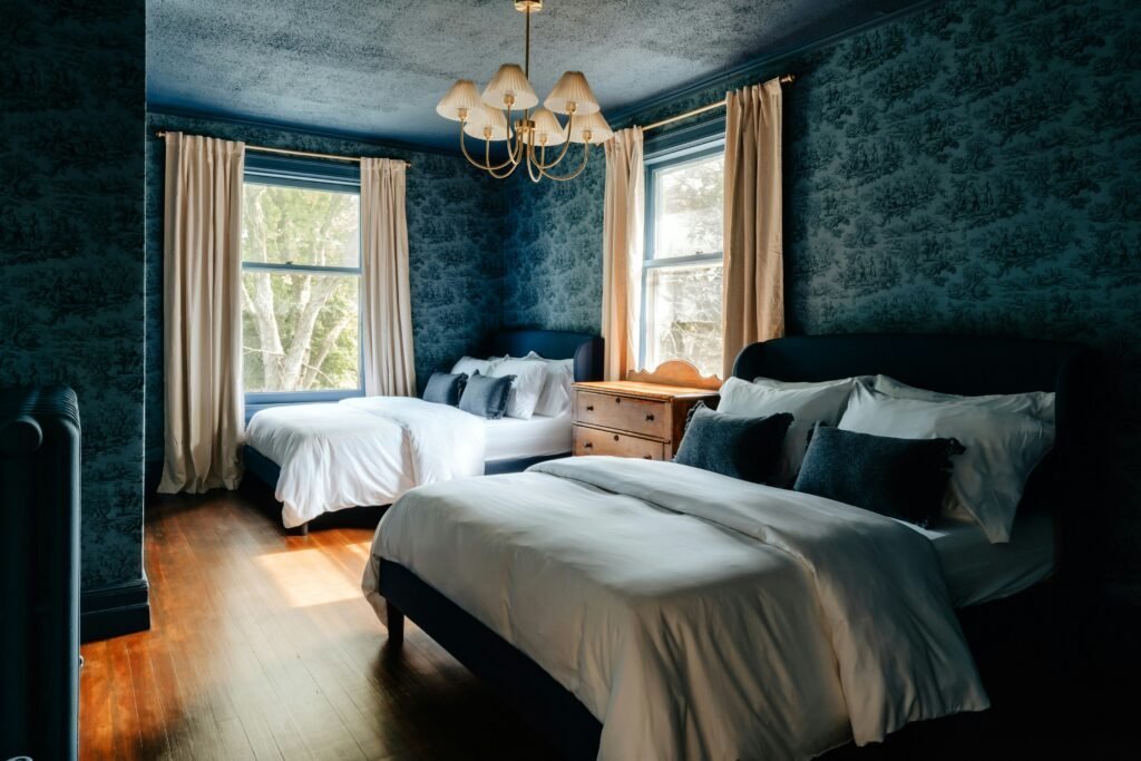 Warm, inviting ambiance completing a luxurious bedroom mood