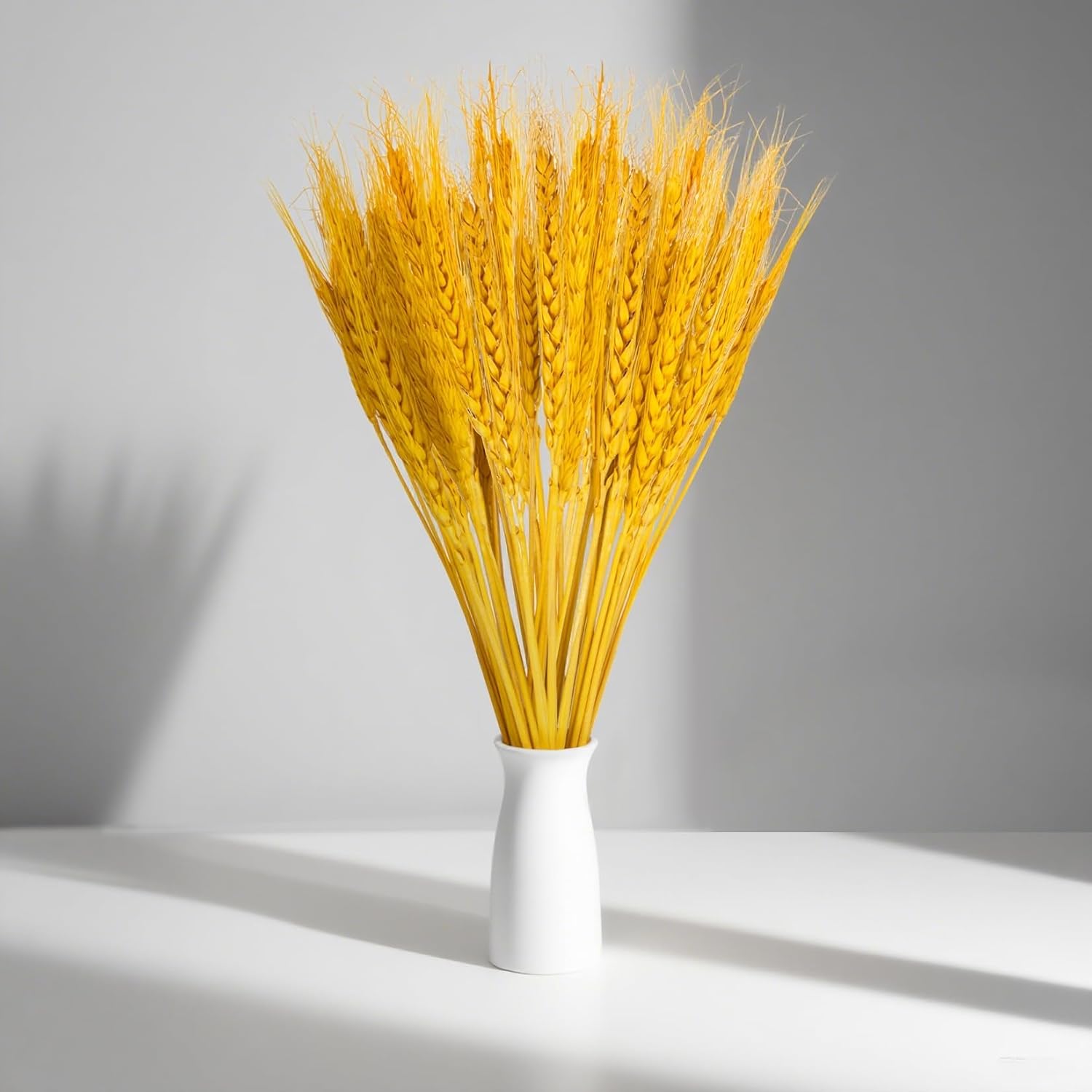 Sukh Dried Wheat Stalks, 50 Stems, Golden Wheat Straw for Vases, 13.3 Inch
