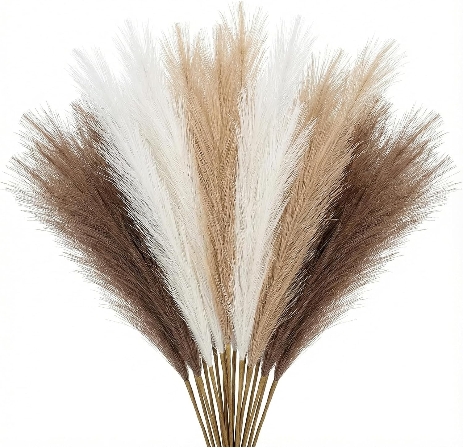 Artificial Pampas Grass Decor, 21.7 Inch Fluffy Faux Pampas, 30 Pcs, Bohemian Style