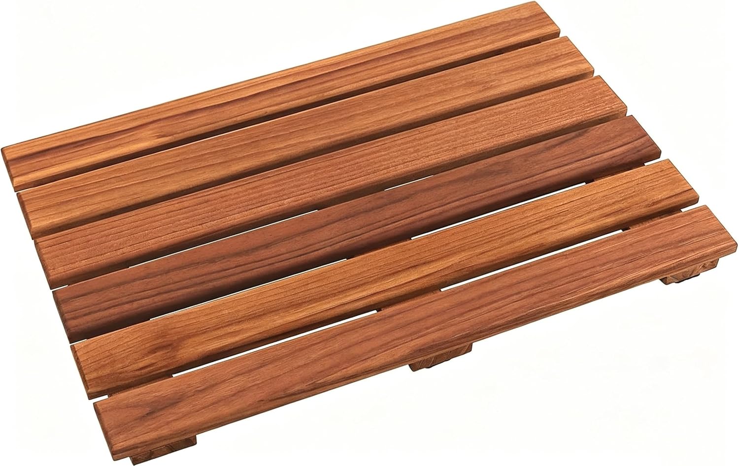 VaeFae Teak Shower Mat, Non-Slip Wooden Spa Bath Mat for Bathtub
