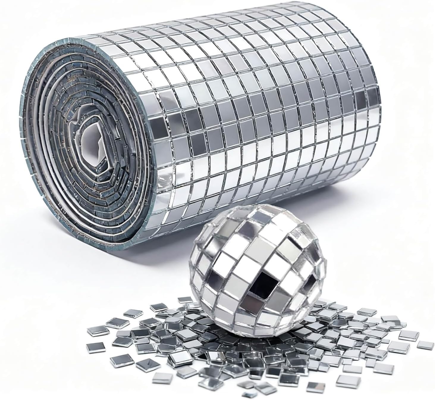 Self-Adhesive Mirror Mosaic Tiles, 5400 Pcs