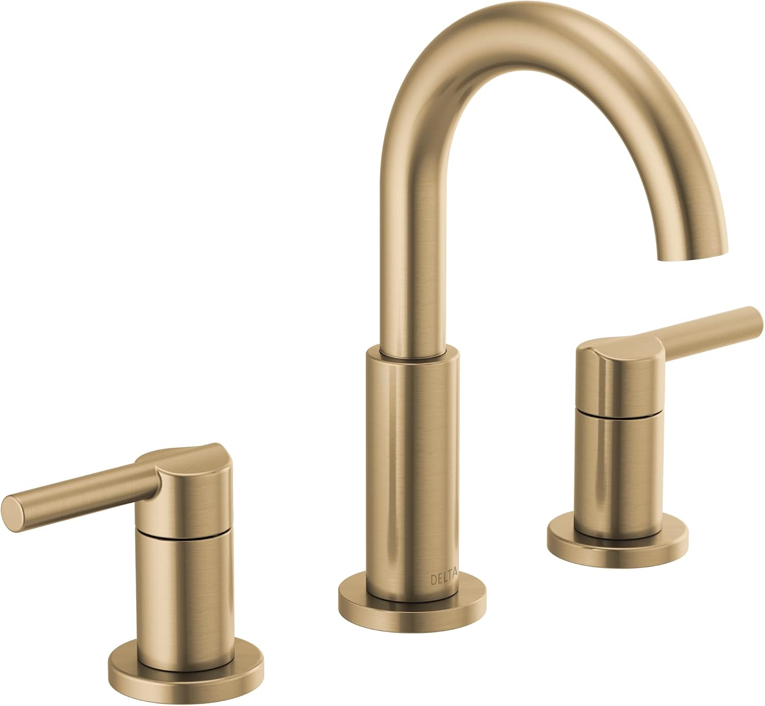 Delta Nicoli Brushed Gold Bathroom Faucet, 3 Hole, 8 Inch Widespread