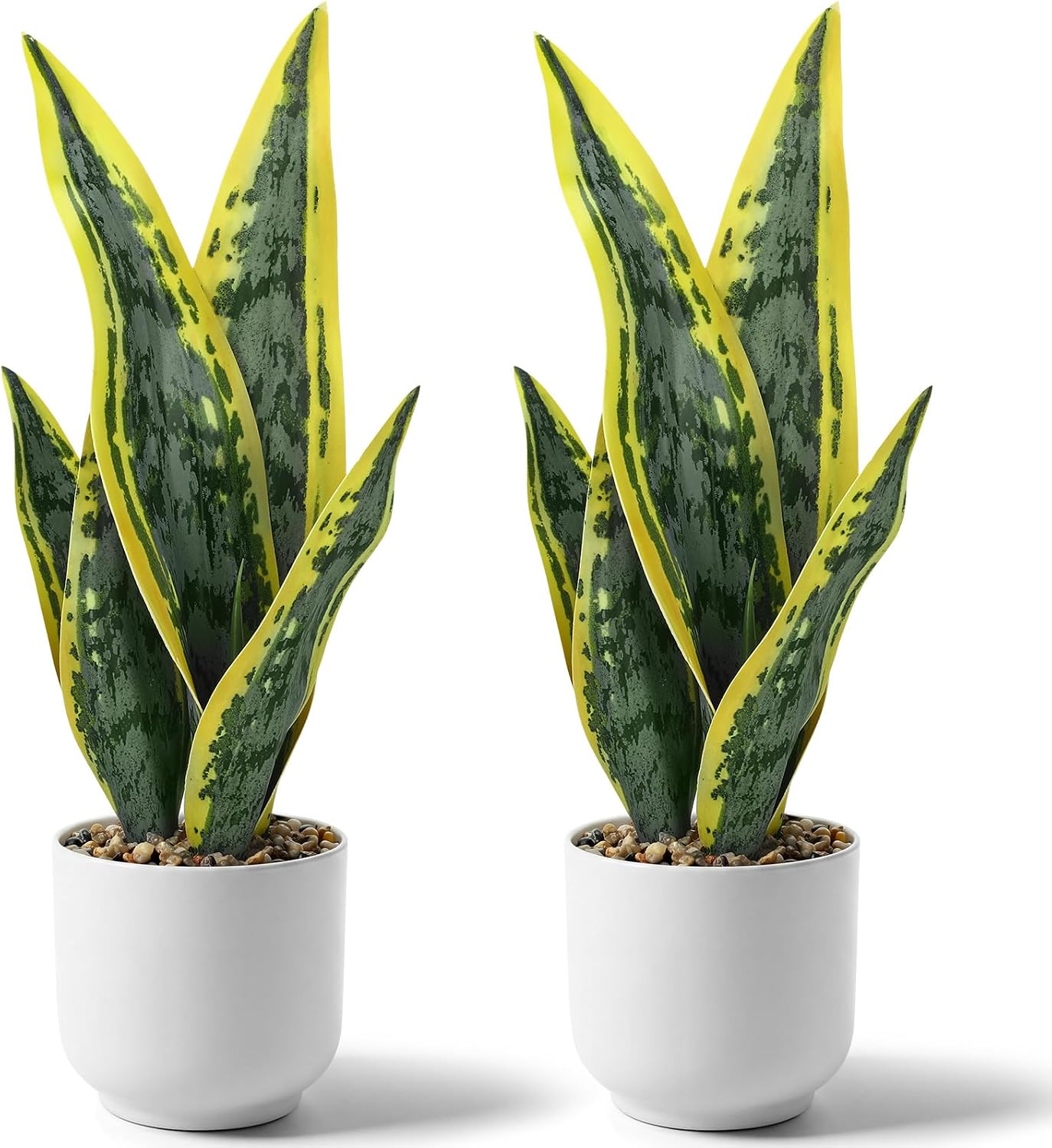 Fake Potted Snake Plants, 2 Pack, 9.45 Inch