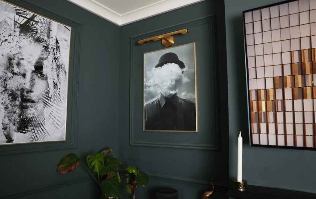 The enveloping, intimate appeal of a moody living room