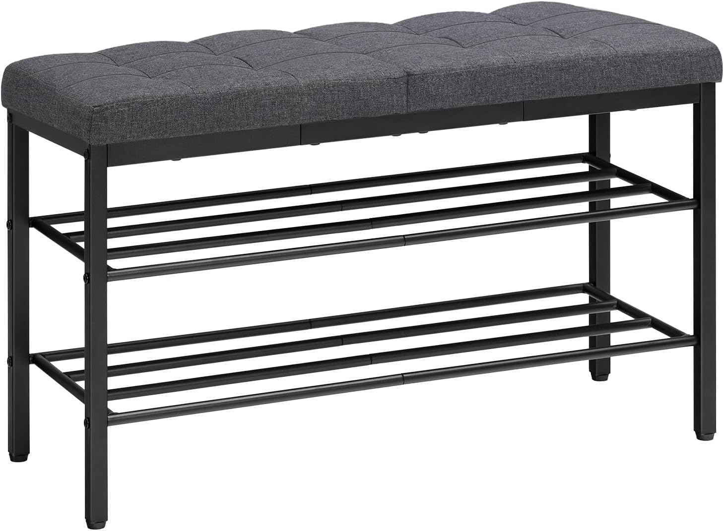 HOOBRO Shoe Bench, Storage Bench with Cushion, Entryway Bench Shoe Shelf