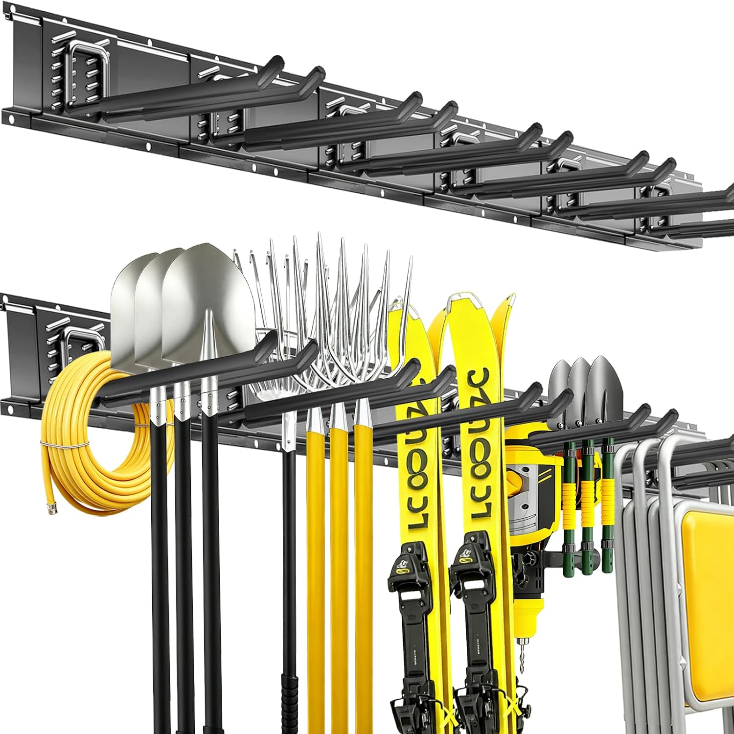 Garage Tool Organizer Wall Mount, 48 Inch Heavy Duty Garden Tool Organizer Storage