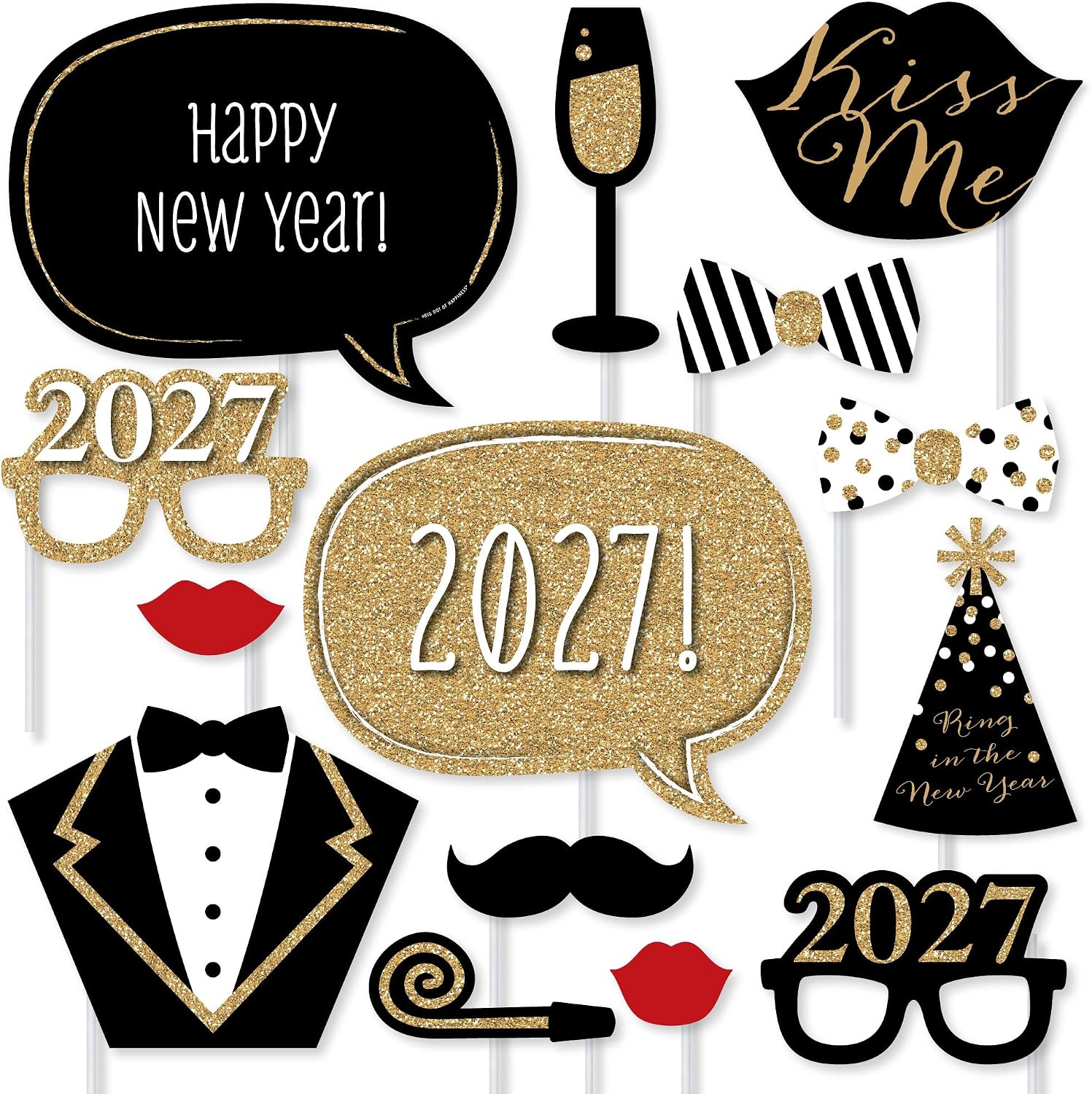New Year's Eve Photo Booth Props Kit