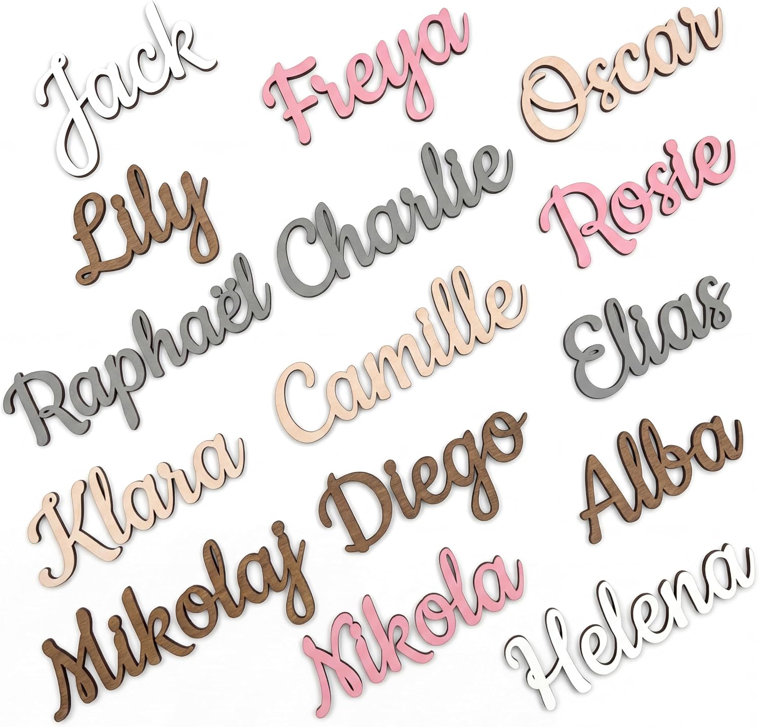 Personalized Wooden Name Signs 10 INCH Small Nursery Wall Decor Custom Kids Room Door Tags Baby Shower Gift Birthday Party Decor Wooden Name Wall Art Custom Baby Name Sign