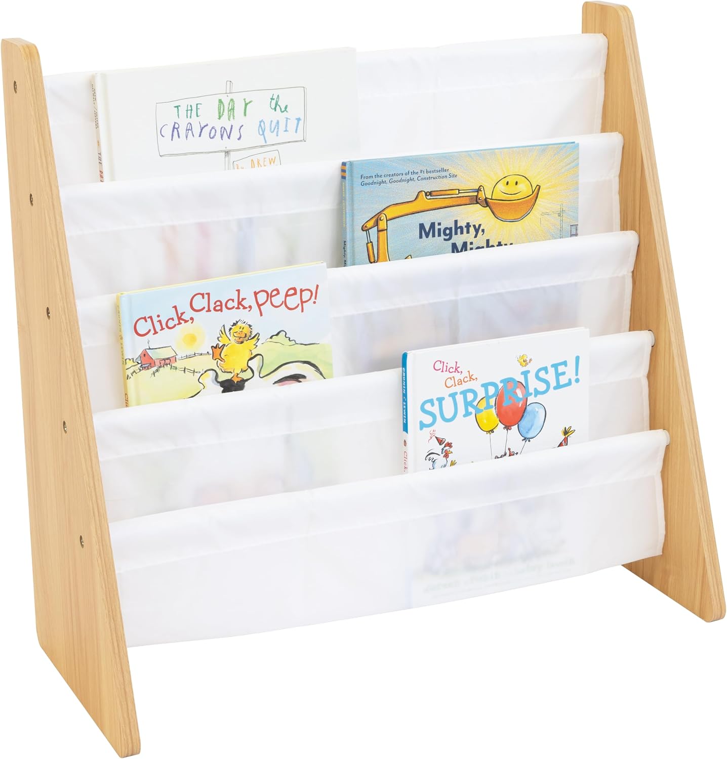 Humble Crew Montessori Kids Bookshelf, 4 Tier Front-Facing Toddler Bookcase