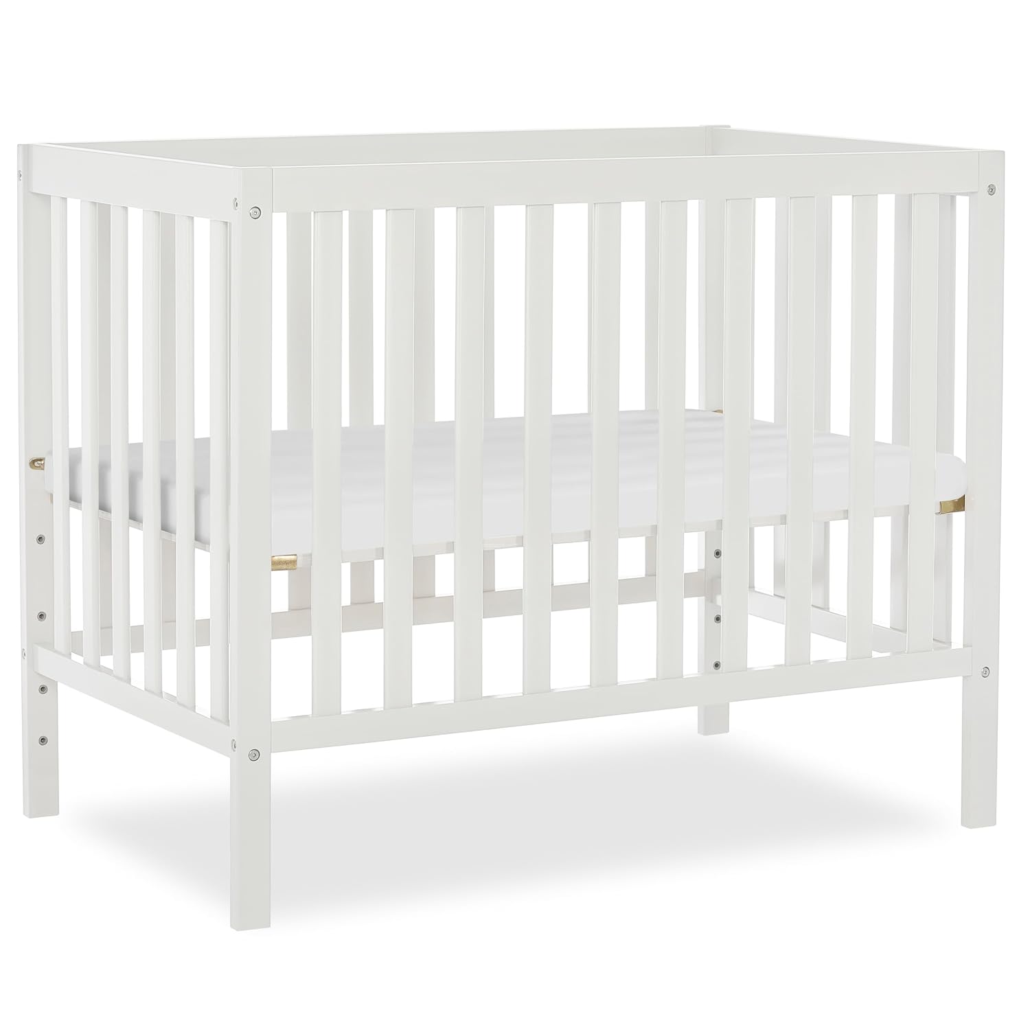 Dream On Me Synergy 4-in-1 Convertible Mini Crib, White
