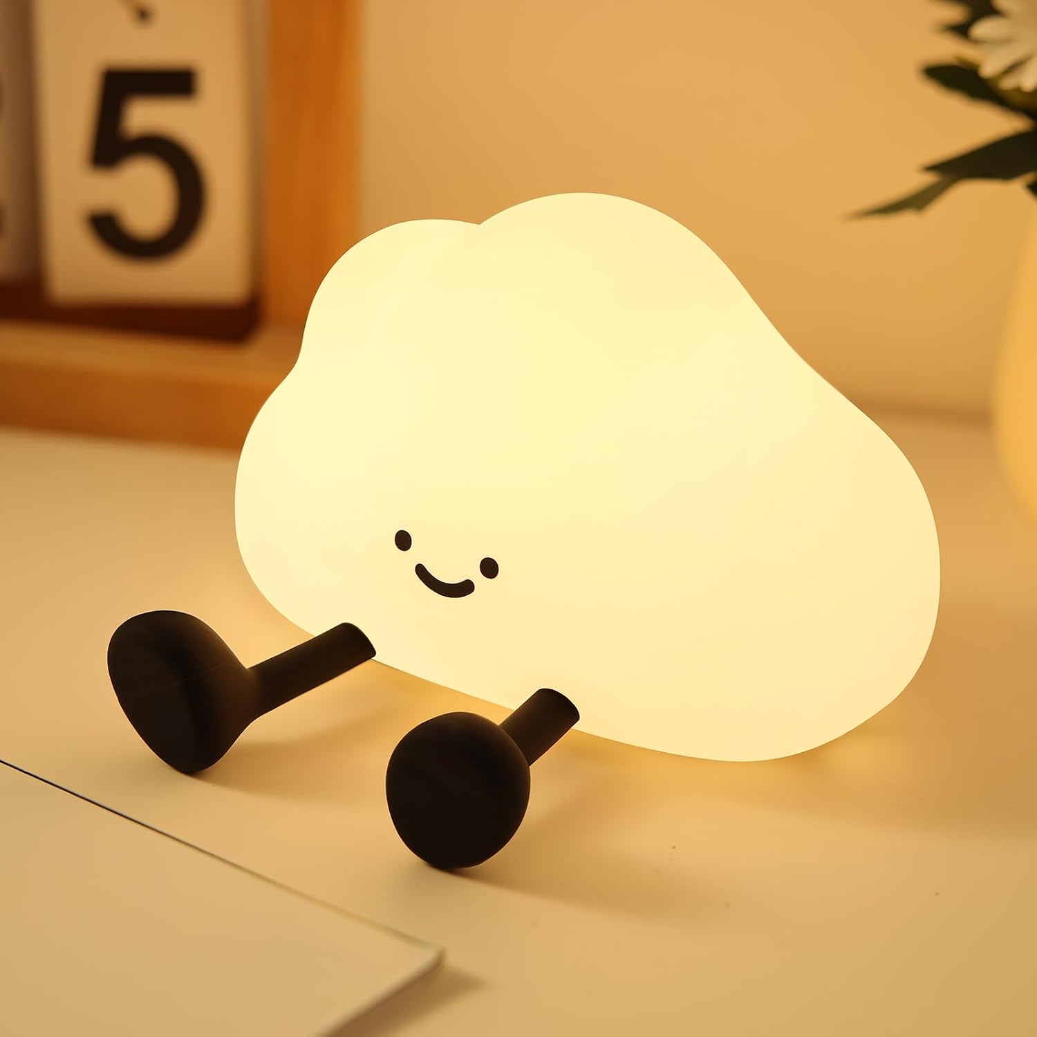 YISUN Cloud Night Light, Rechargeable Silicone Nursery Lamp for Baby and Toddler