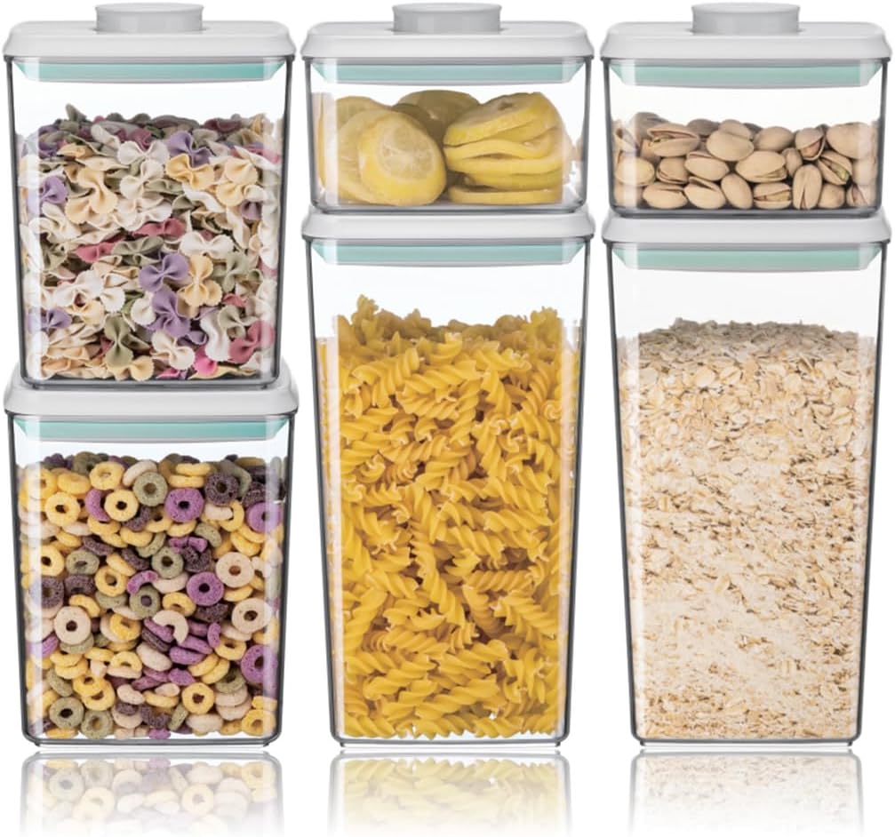 Ankou Airtight Food Storage Container Set, 6 Pcs POP Containers for Pantry