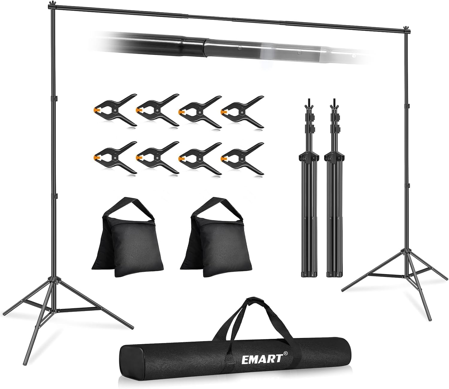 EMART 10 x 7 Ft Adjustable Backdrop Stand for Party Photos
