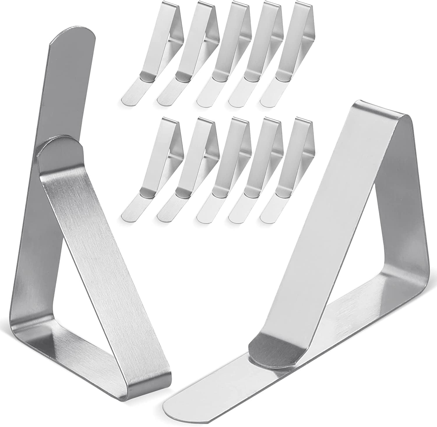 Stainless Steel Tablecloth Clips, 12 Pack
