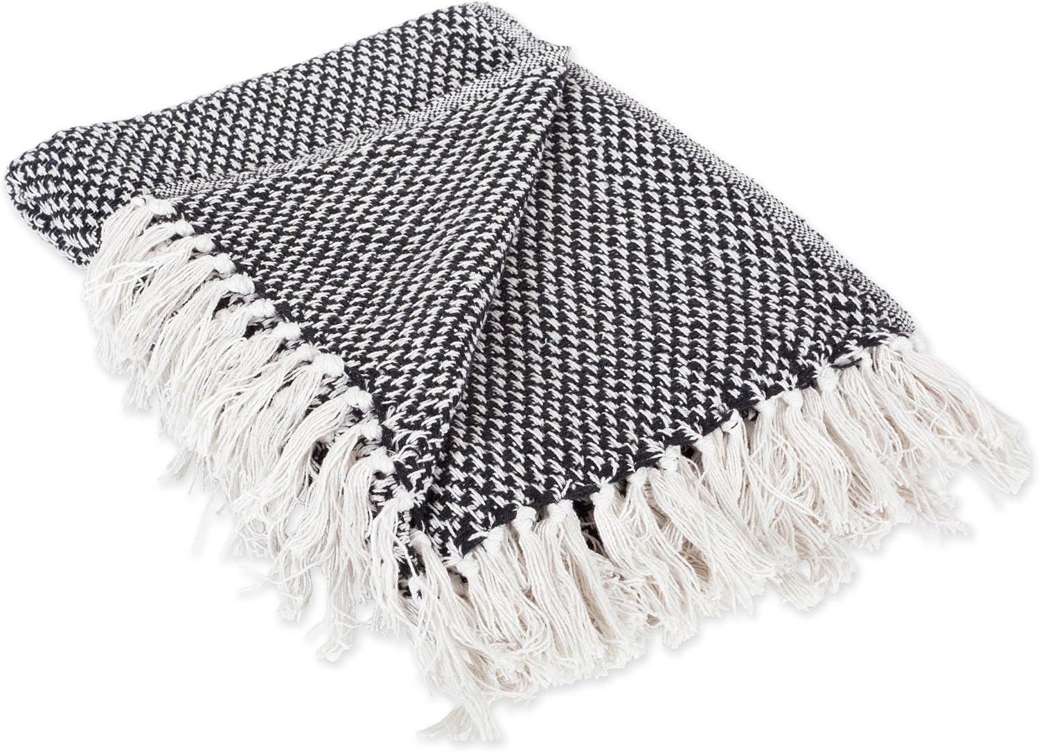 DII 100% Cotton Basket Weave Throw Blanket, 50 x 60 Inch, Indoor and Outdoor