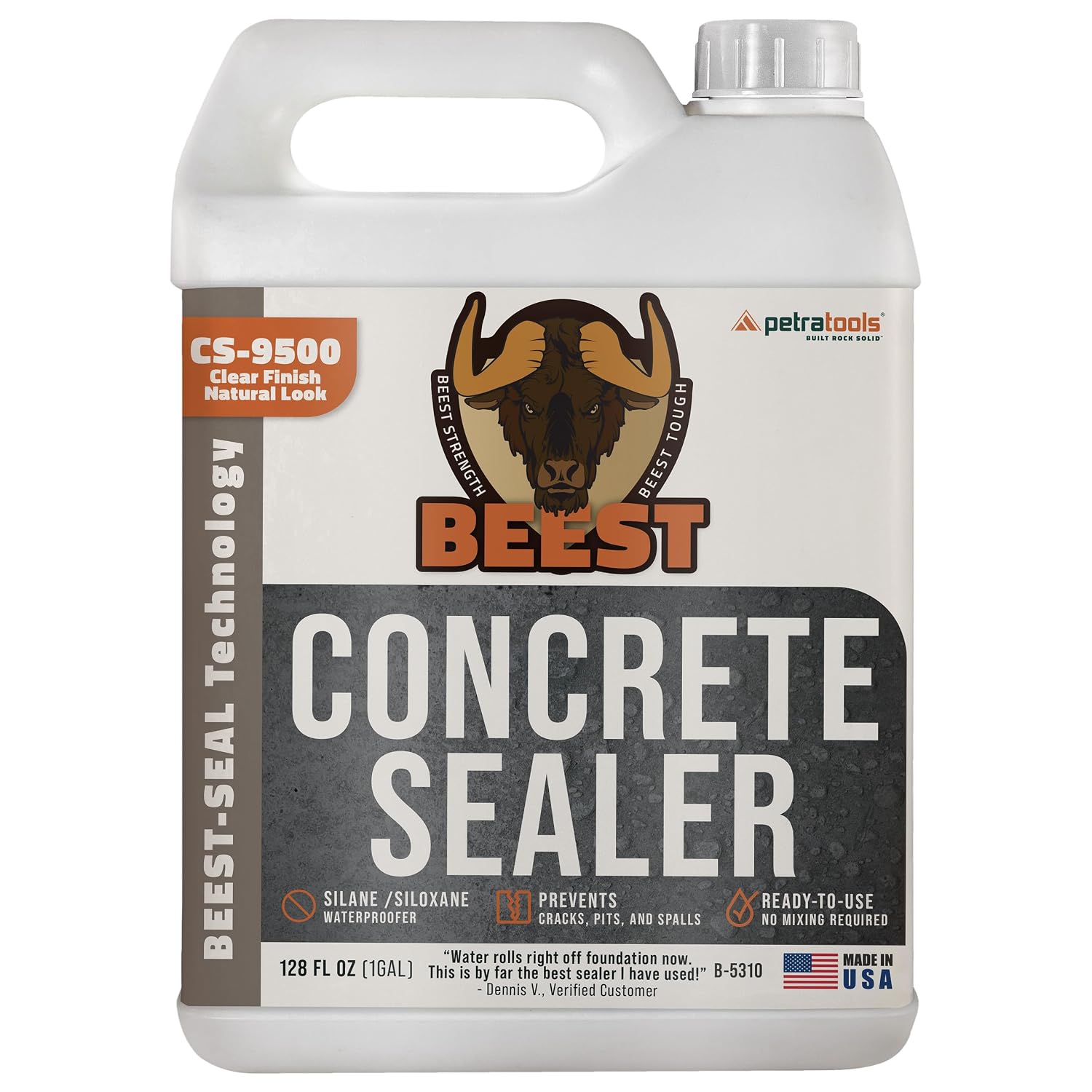 Penetrating Concrete and Paver Sealer, Ready to Use, 1 Gallon, Single Coat