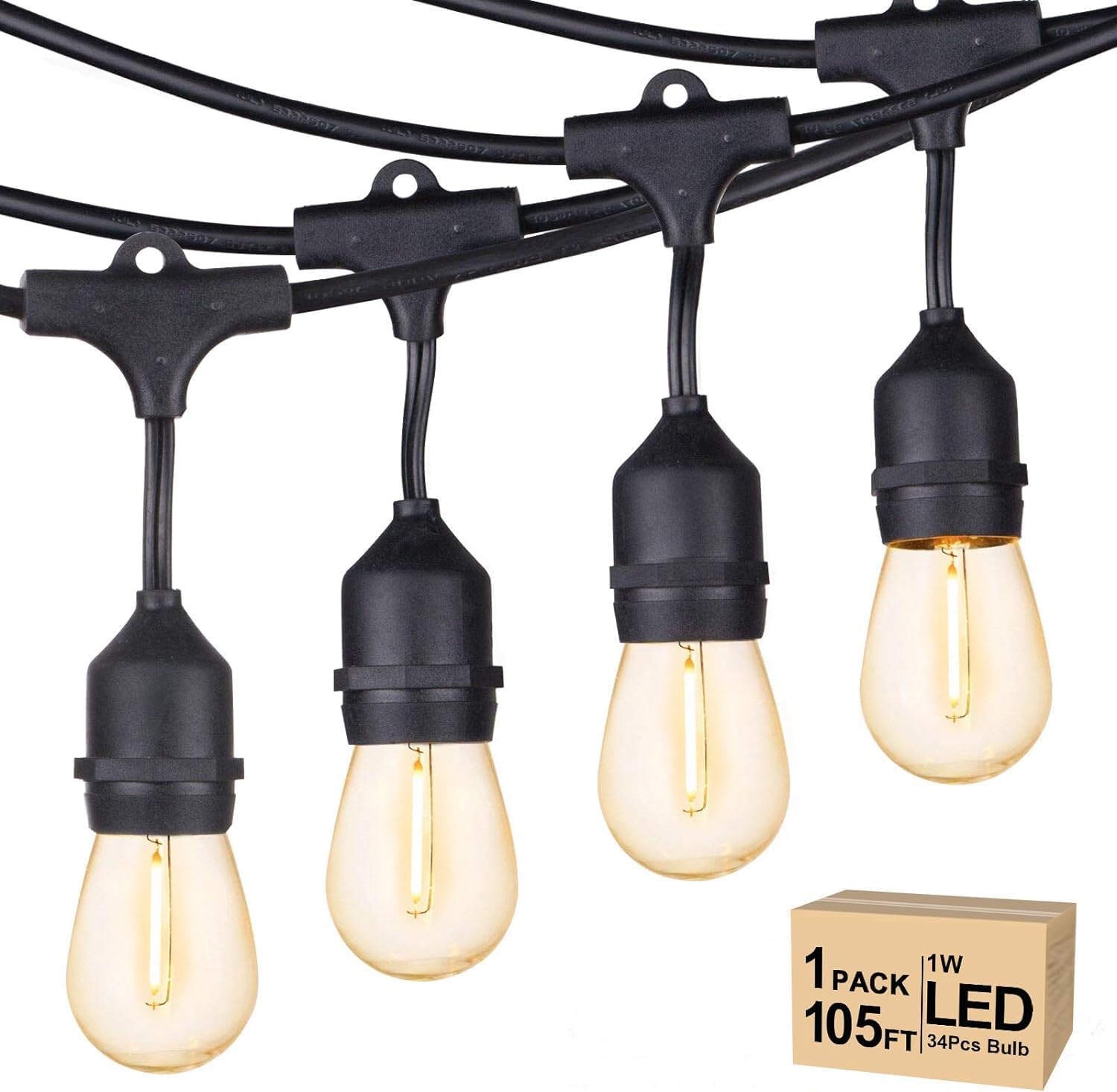 Svater 105 Ft Commercial Grade Waterproof Outdoor String Lights