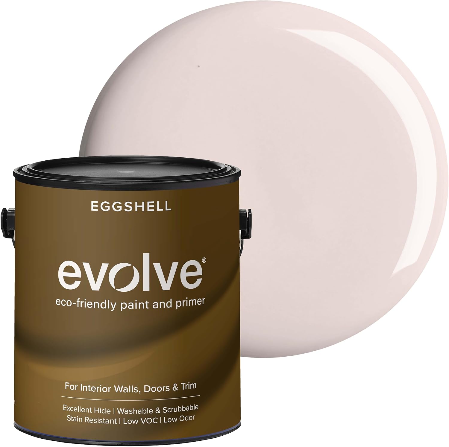 EVOLVE Interior Paint and Primer, Eggshell, Pale Pink, 1 Gallon