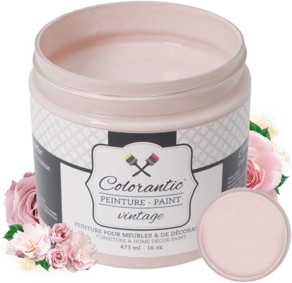 Colorantic Vintage Furniture Chalk Based Paint, Dusty Rose, 16 oz