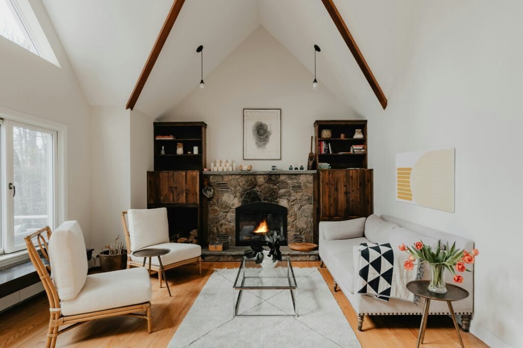 Warm winter living room styling that feels different from holiday decor