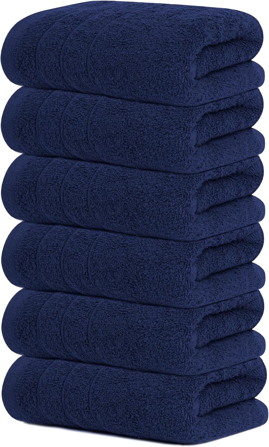 Tens Towels 6 Piece Hand Towels Set, 16 x 28 Inches, Navy