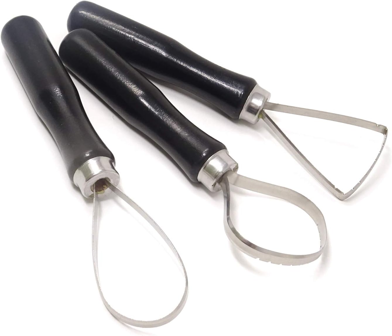 Honbay 3 Piece Clay Sculpture Loop Tools with Sawtooth Scraper