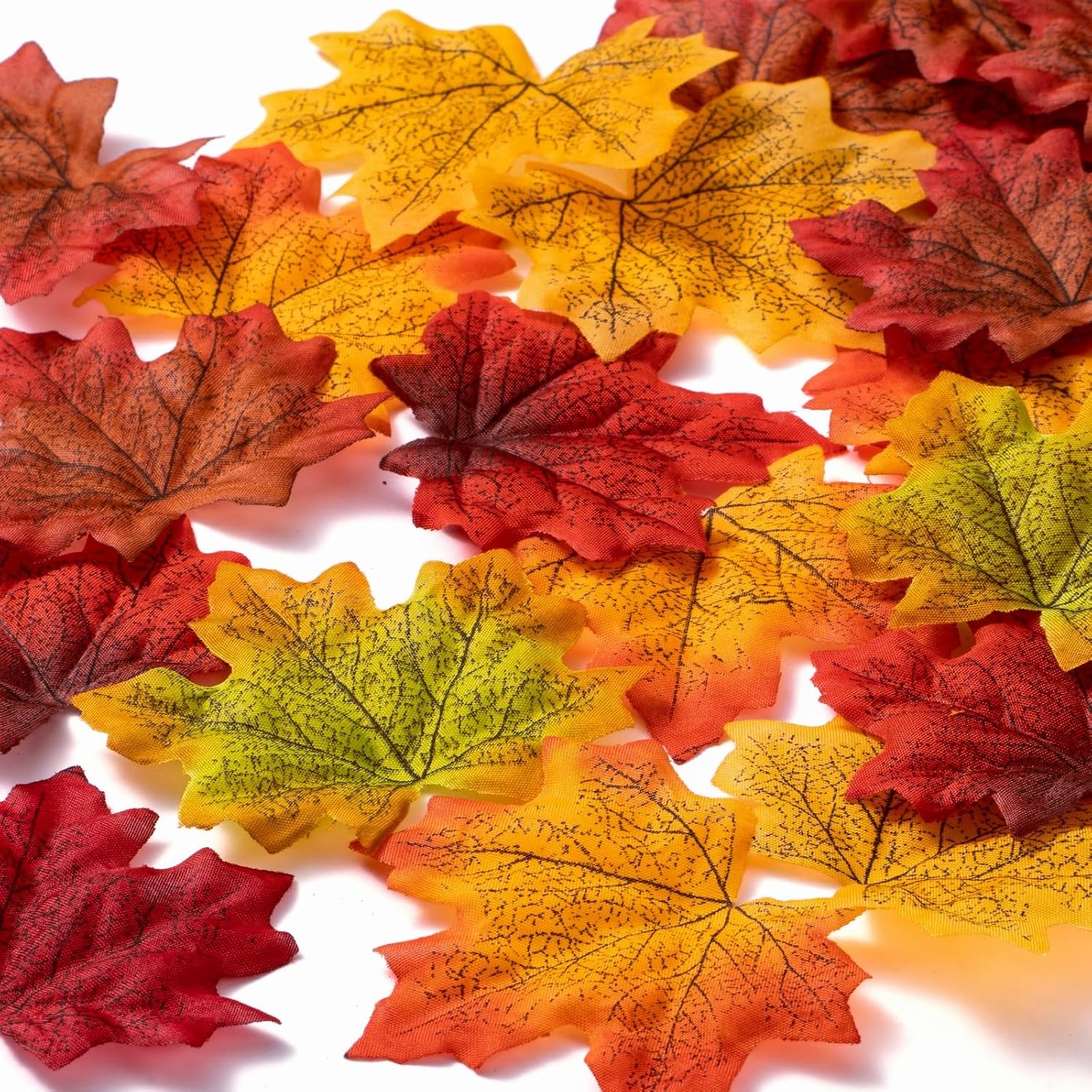 Jiesky 360 Piece Artificial Maple Leaves, 3.1 Inch, 6 Fall Colors