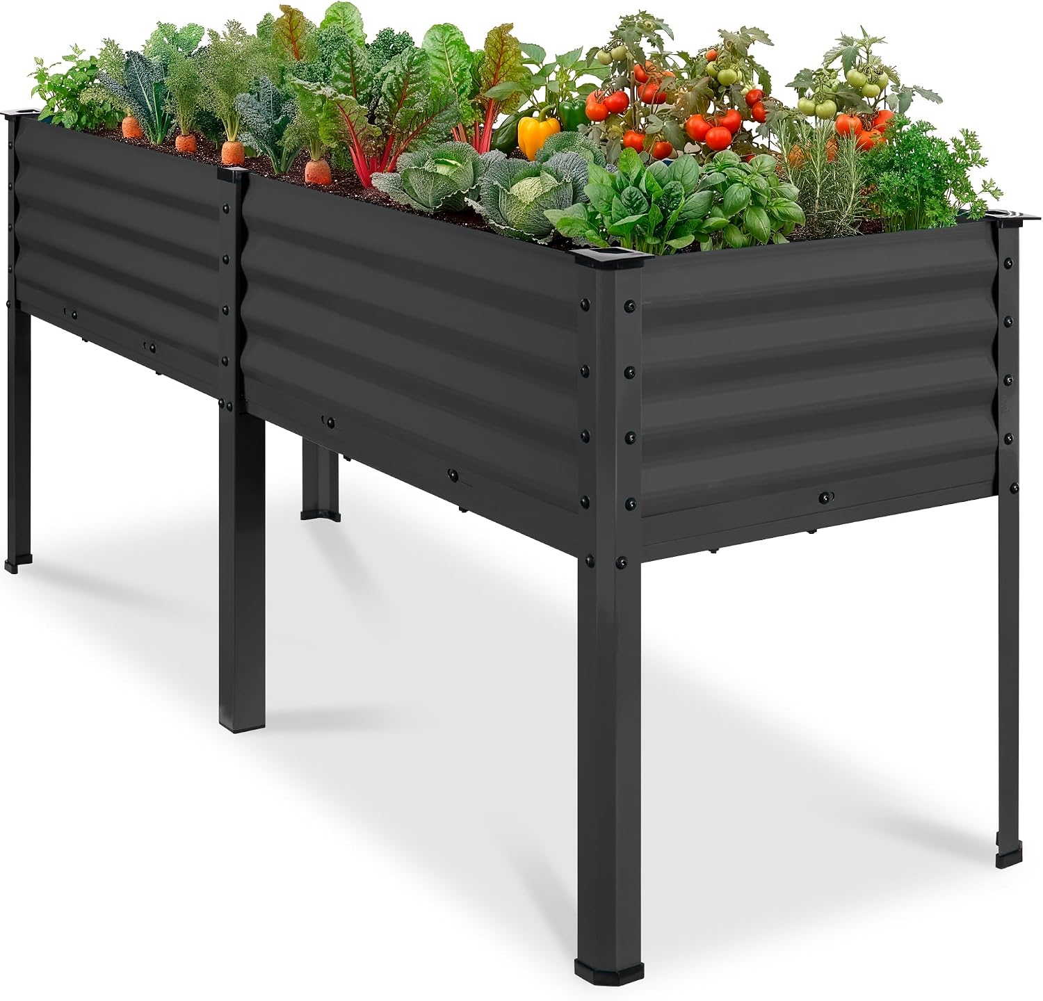 Best Choice Products 72 x 24 x 30 Inch Non-Toxic Galvanized Raised Garden Bed