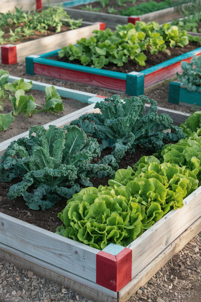 Food-safe edging materials suited to a vegetable garden bed