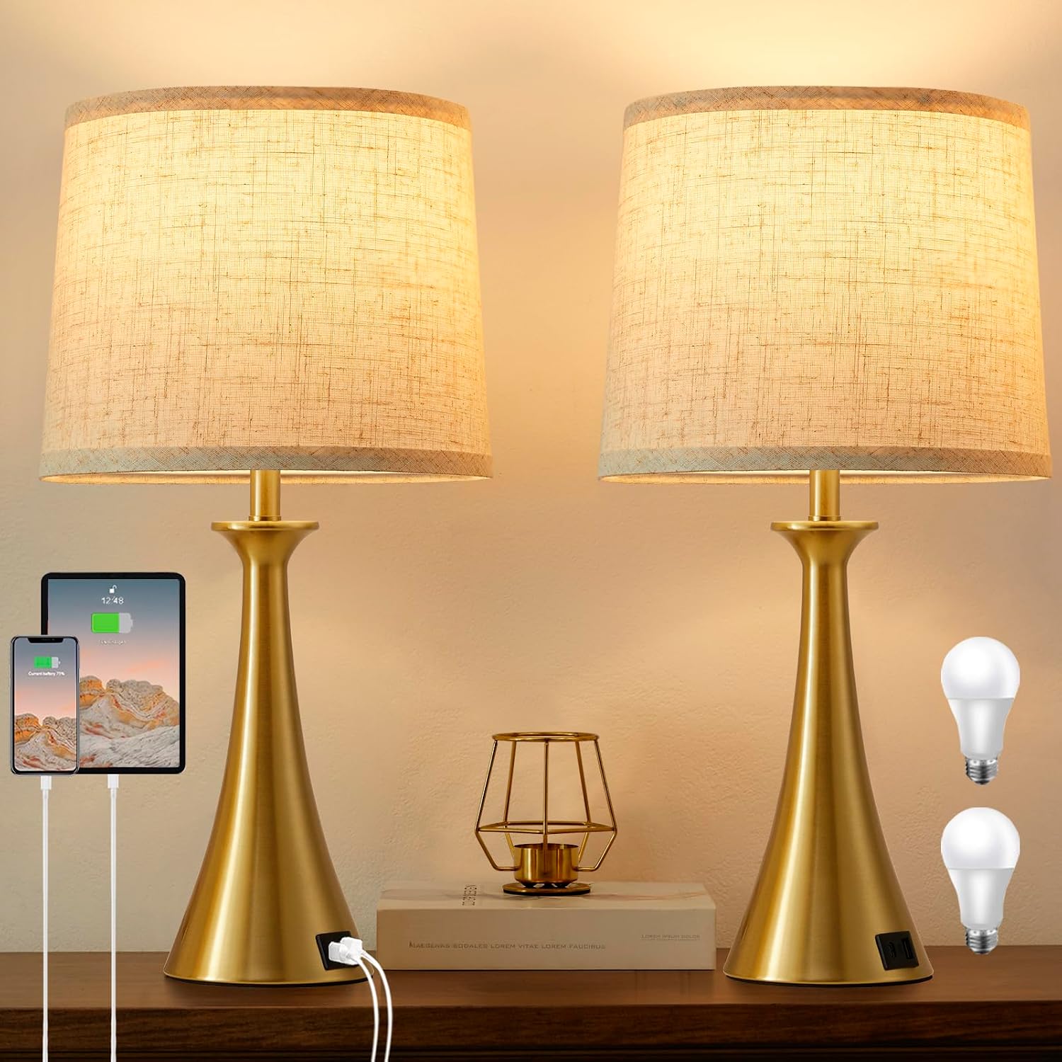 Touch Table Lamps Set of 2, 21