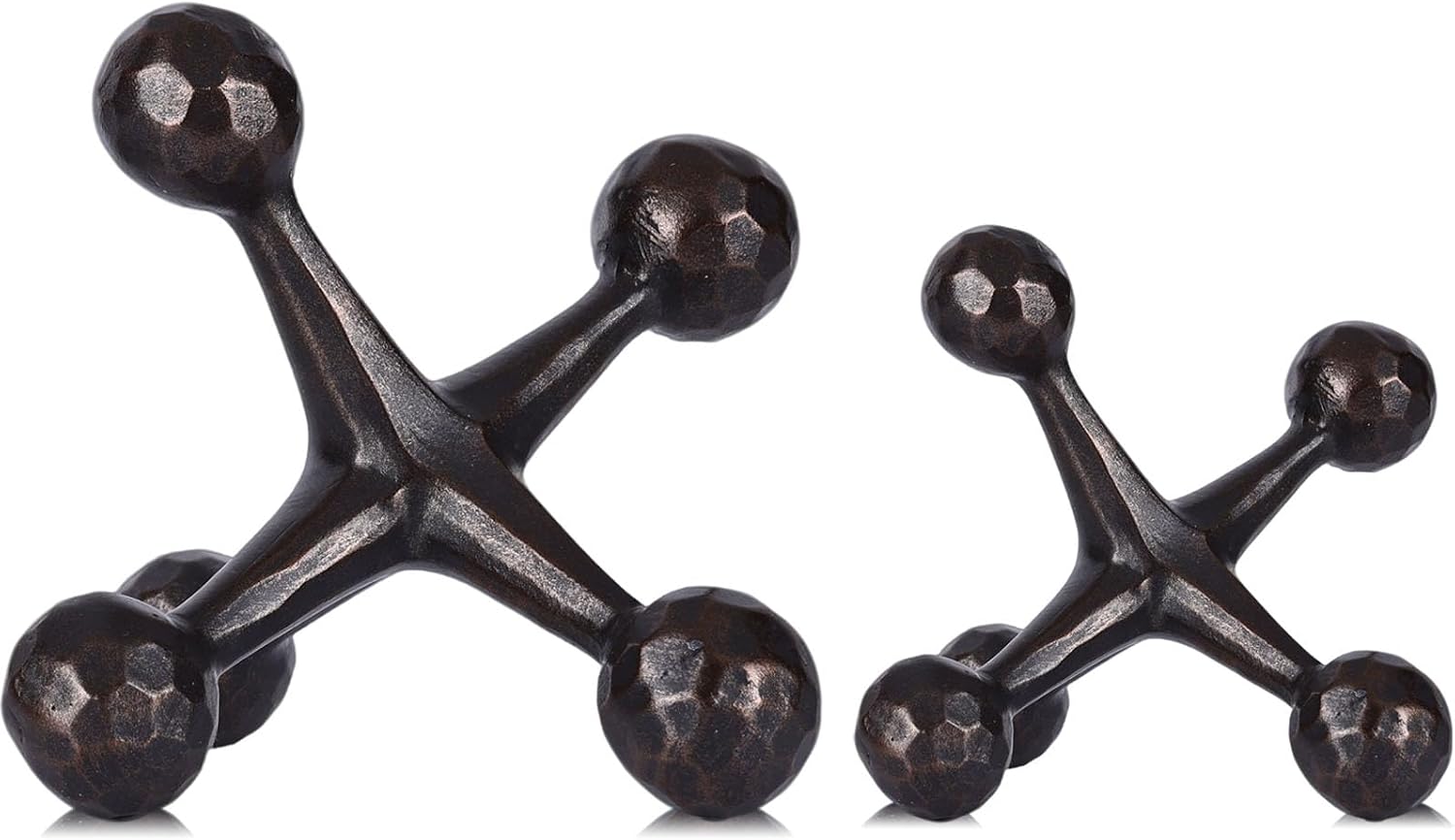 Mid-Century Modern Resin Jacks Decor Set, 2 Piece