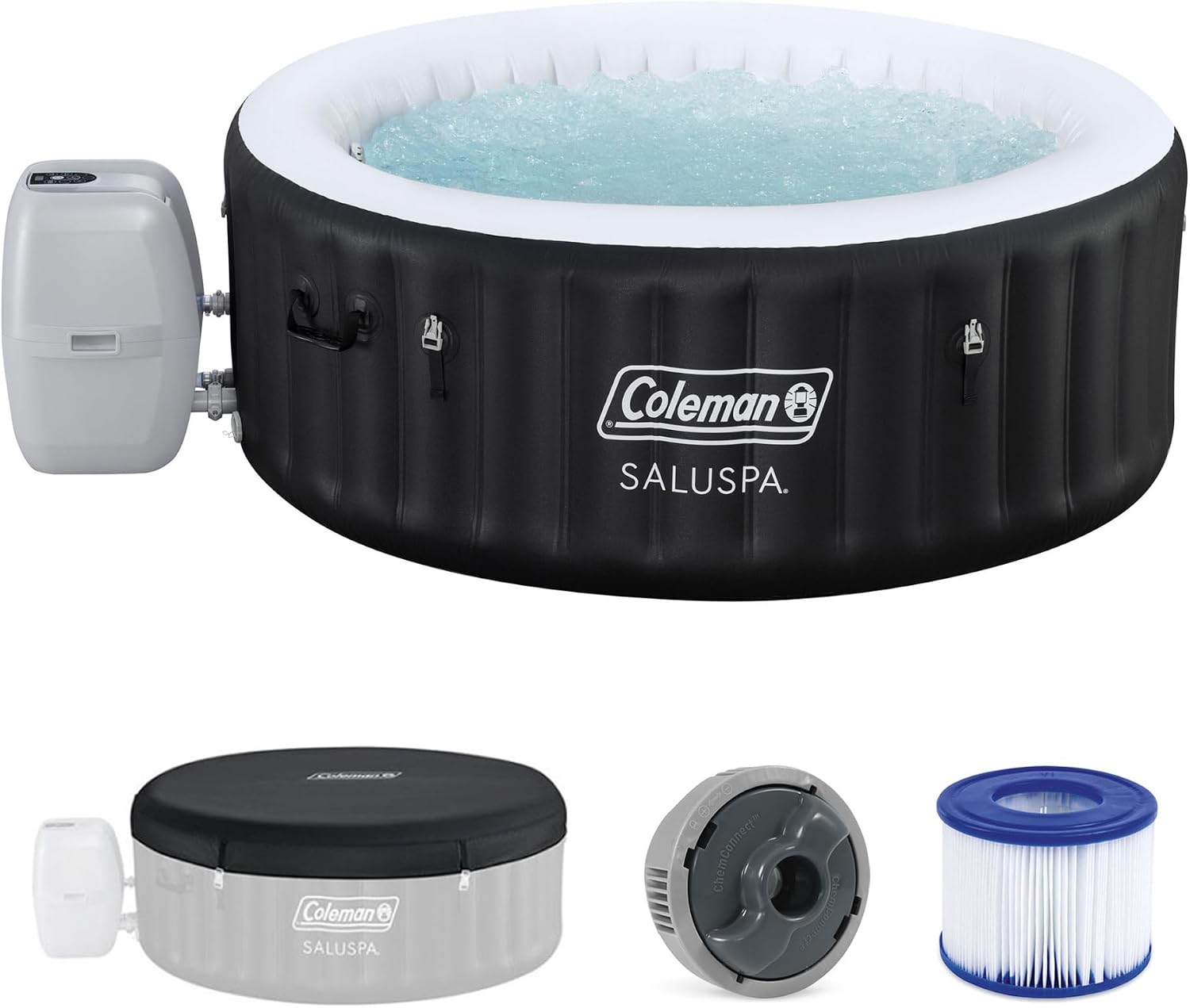 Coleman SaluSpa Miami AirJet 2 to 4 Person Inflatable Hot Tub