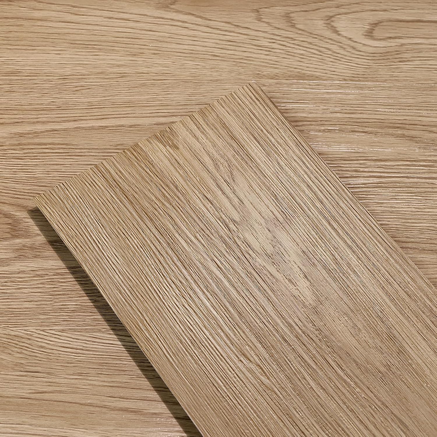 Light Oak Peel and Stick Floor Tile Waterproof Vinyl Flooring Wood 32-Pack