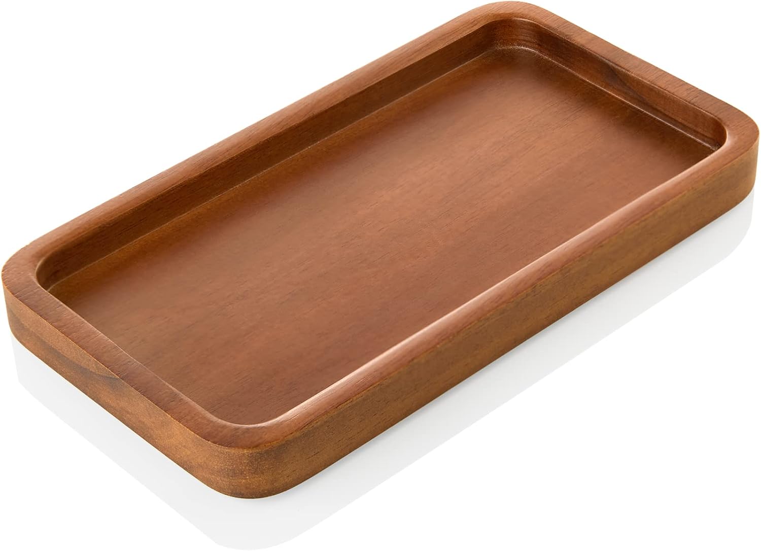 ALELION 6 Inch Acacia Wood Vanity Tray for Counter