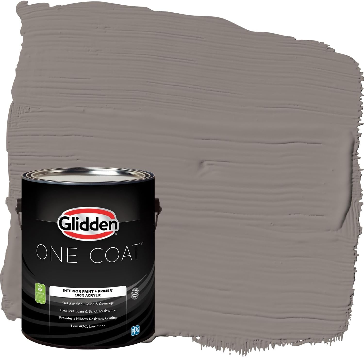 Glidden Interior Paint and Primer, Gray Elephant Gray, Eggshell, 1 Gallon