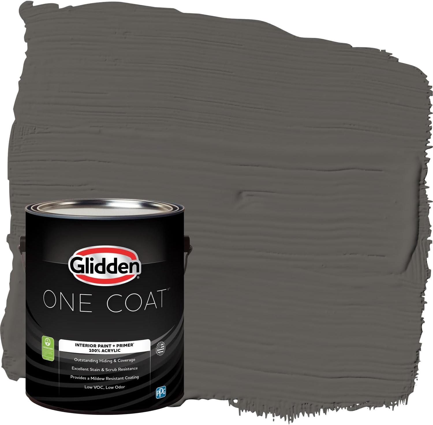 Glidden Interior Paint and Primer, Gray Stone's Throw, Eggshell, 1 Gallon