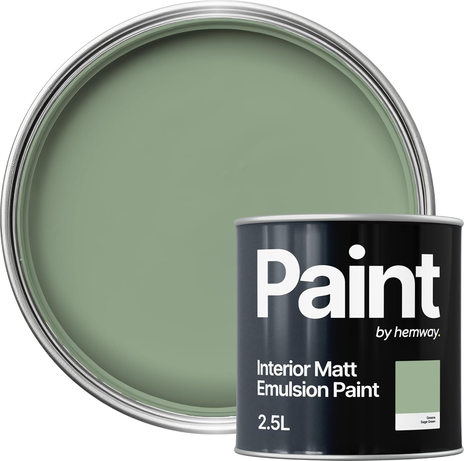 Hemway Sage Green Interior Wall Paint, 2.5 Liter, Matt Emulsion