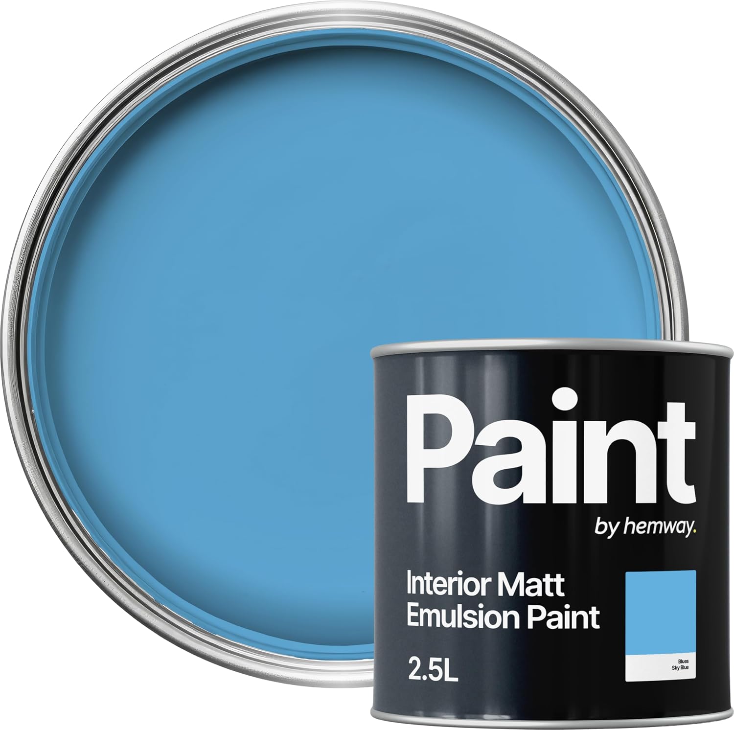 Hemway Sky Blue Interior Wall Paint, 2.5 Liter, Matt Emulsion