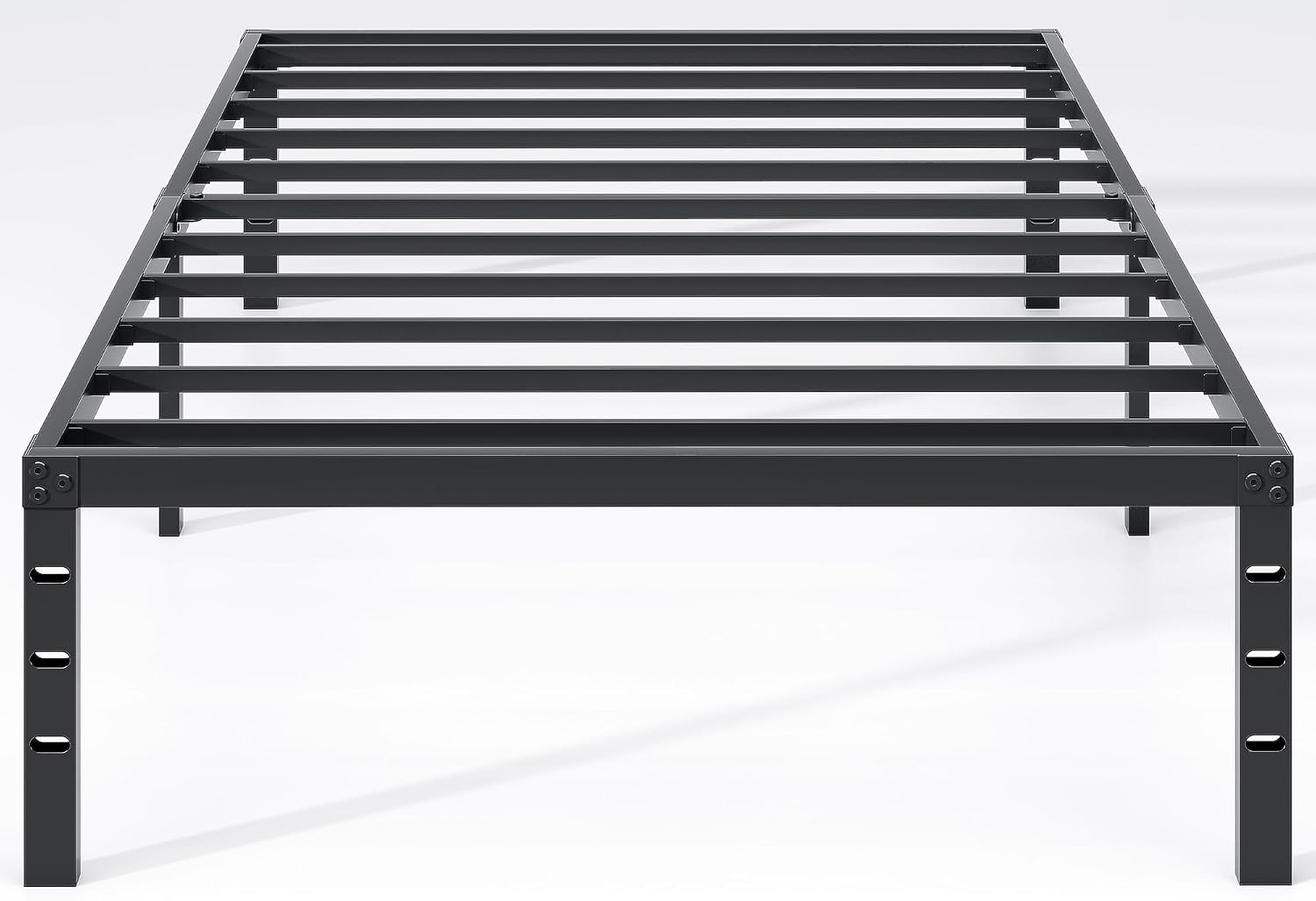 NEW JETO Metal Twin Bed Frame with Storage Space, 14 Inch
