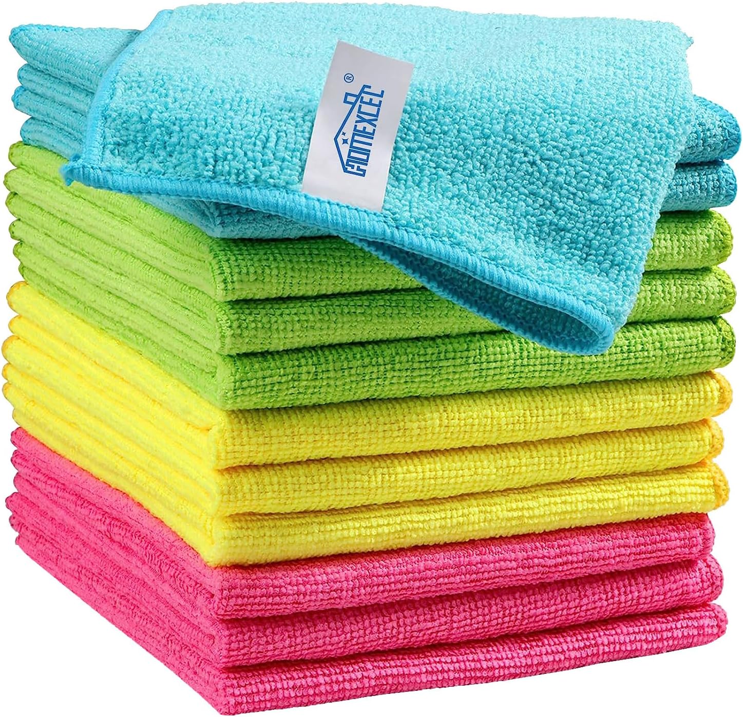 HOMEXCEL 12 Pack Microfiber Cleaning Cloths, 11.5 x 11.5 Inch