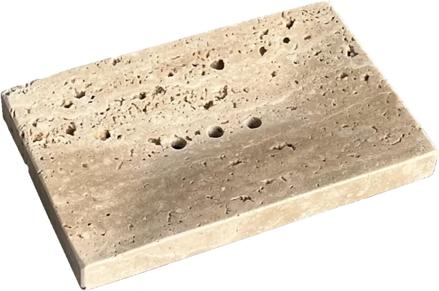 Natural Marble Soap Dish and Sponge Holder with Draining Hole