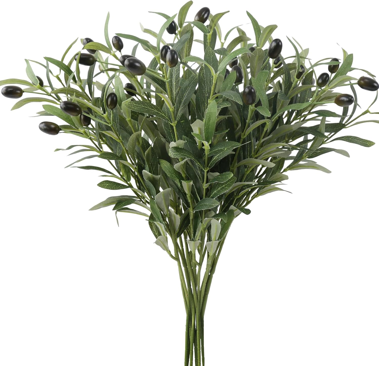 6 Piece 18 Inch Faux Olive Branches for Vases, Realistic Artificial Greenery