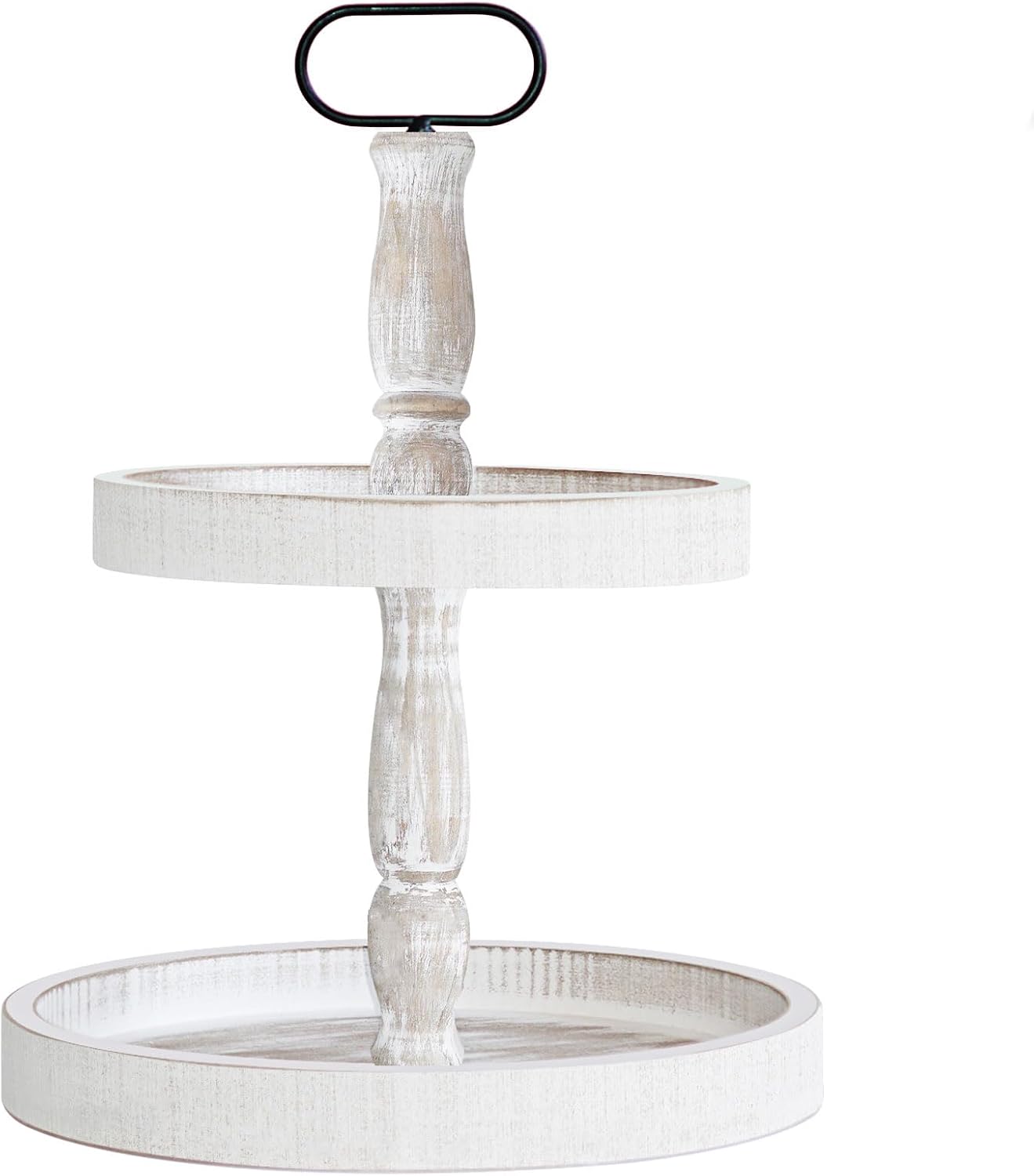 Krismax Rustic Two-Tiered Decorative Cupcake Stand Tray