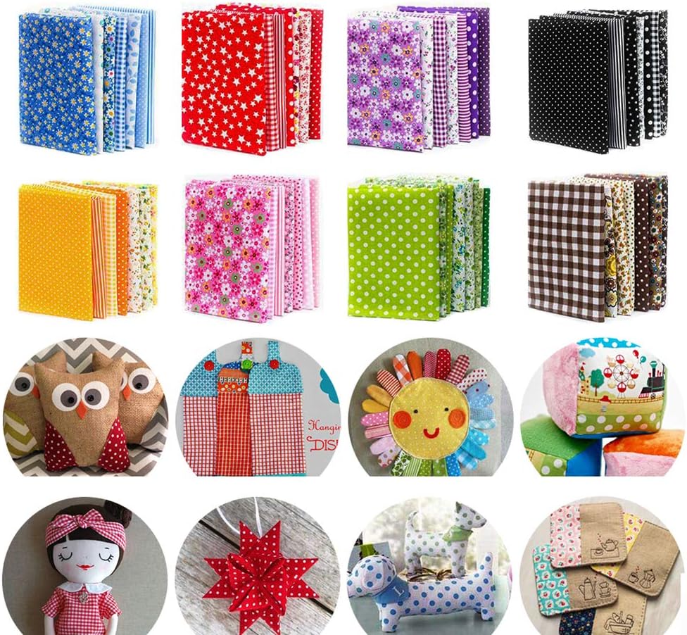 150 Piece 4 x 4 Inch Cotton Craft Fabric Bundle Squares