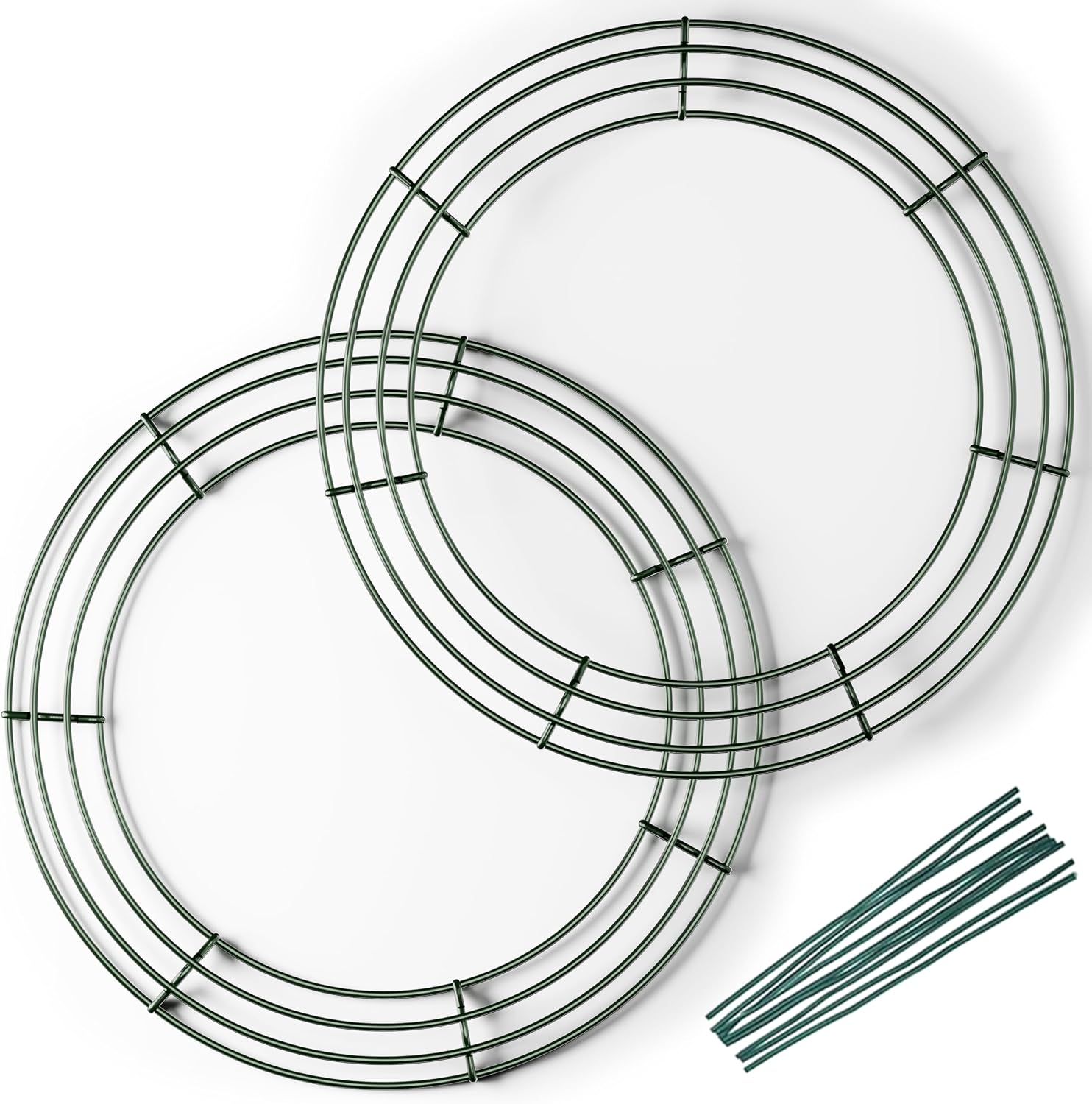 14 Inch Round Metal Wire Wreath Frames, 2 Pack