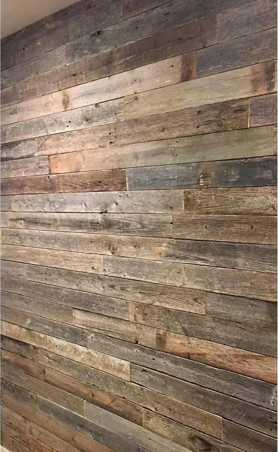 Rockin Wood Real Wood Nail-Up Panels, Rustic Reclaimed Weathered Barn Wood