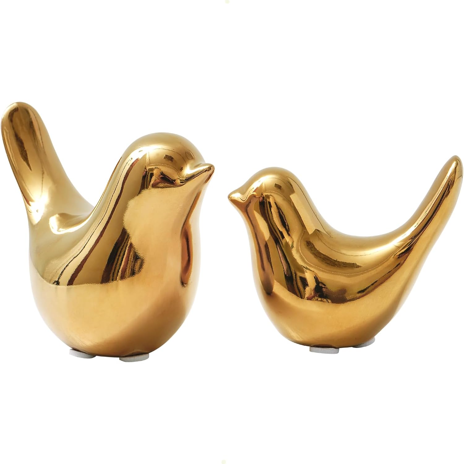 Notakia Gold Small Birds Statues, Modern Decorative Ornaments
