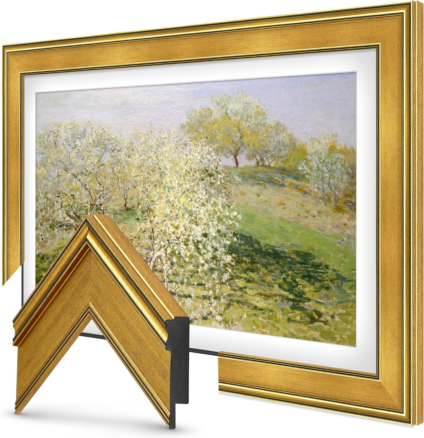 Deco TV Frames Antique Gold Frame for Samsung The Frame TV, 32 Inch
