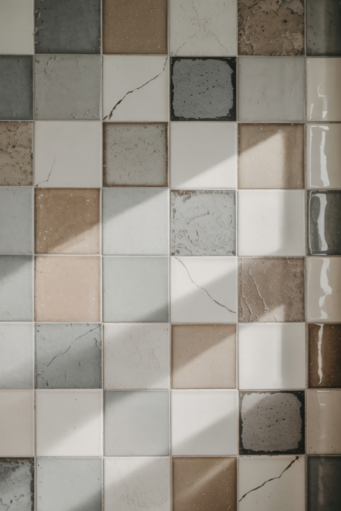 Crackle-glazed ceramic tile embracing imperfection directly